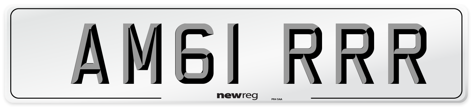 AM61 RRR Number Plate from New Reg